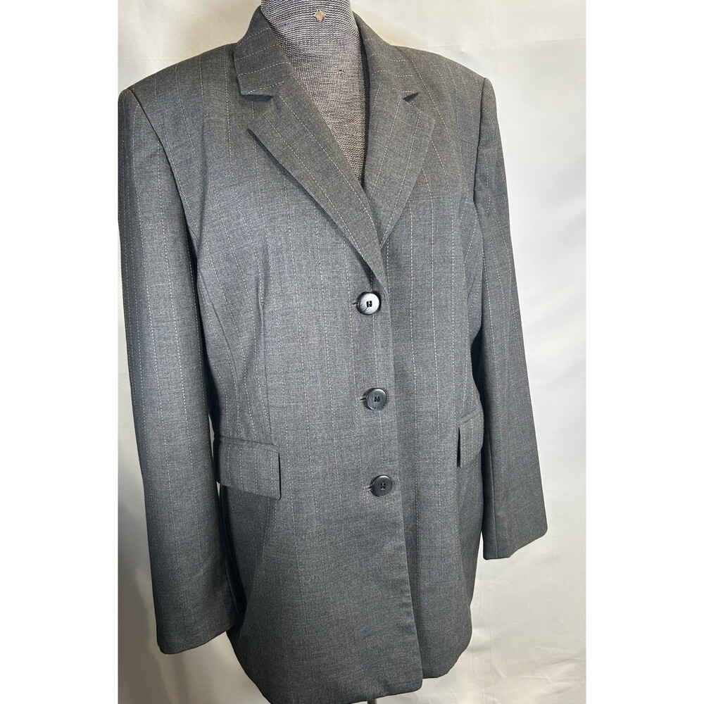 Collections for Le Suit Blazer Grey Pin Stripe Women’s Size 18